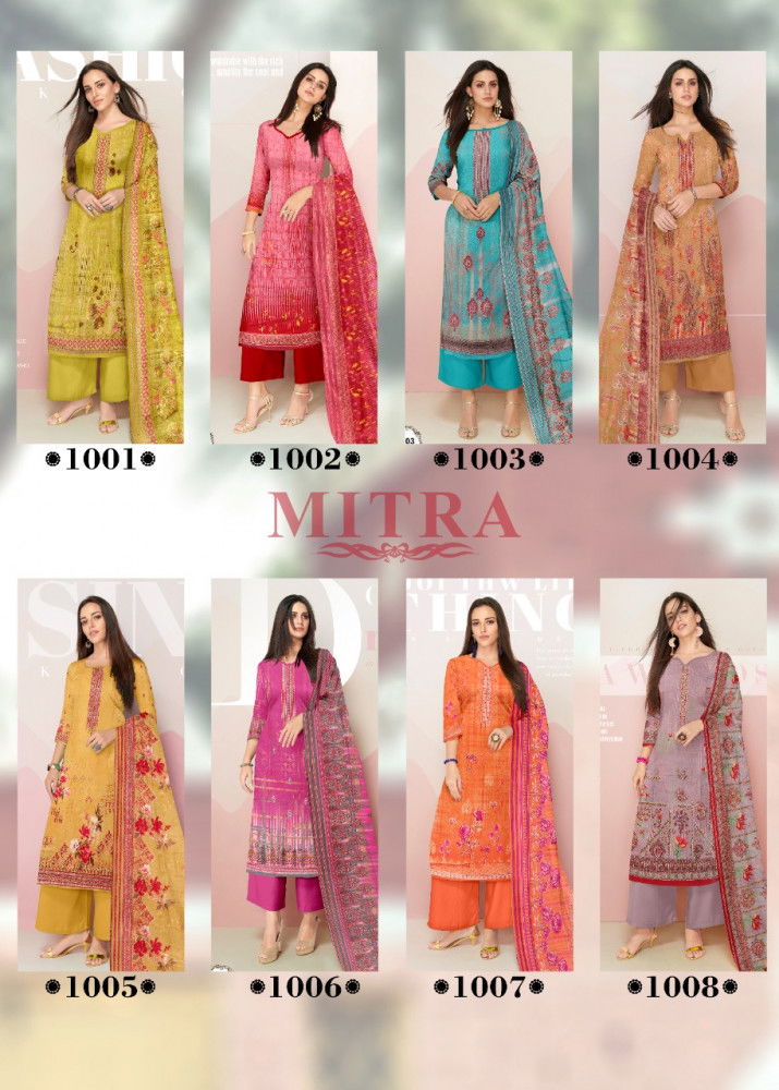Mitra 1 Fancy Casual Daily Wear Designer Cotton Dress Material Collection